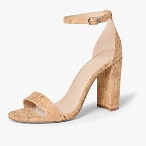 NWT The Drop Women's Rebecca Strappy High Block Heel Sandal Heeled size 9 Cork